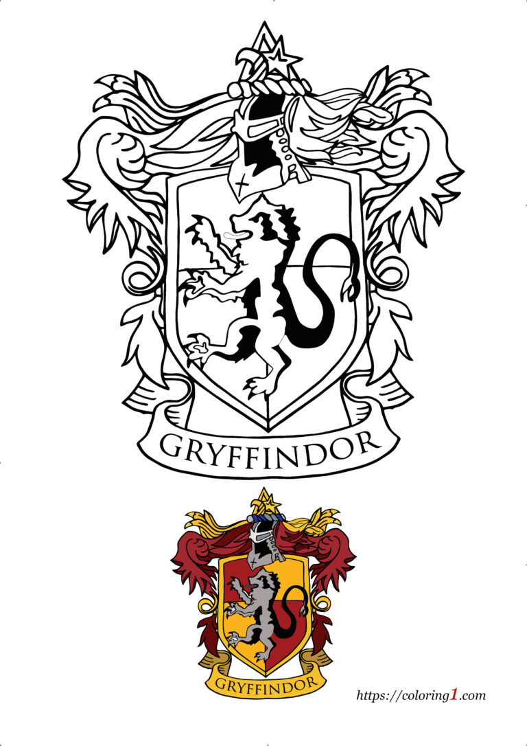 Coloriage Harry Potter Gryffondor Coloriage Gratuit à Imprimer Dessin