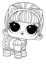 LOL surprise winter disco coloring pages KITTY 500