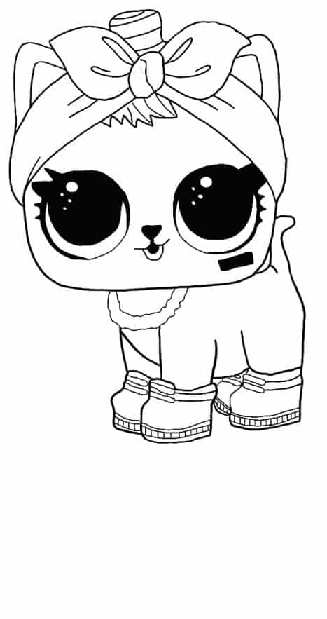 LOL surprise winter disco coloring pages PURRS