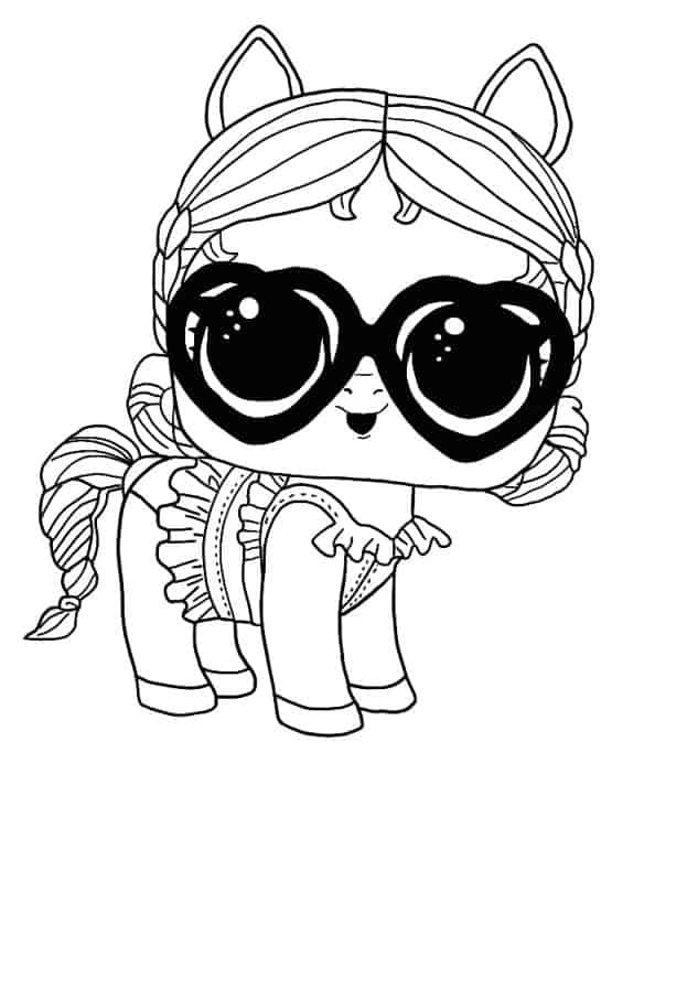 LOL surprise winter disco coloring pages VACAY NEIGH NEIGH