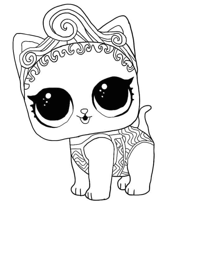 LOL surprise winter disco coloring pages PRECIOUS MEOW