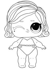 LOL surprise winter disco coloring pages LIL GLAMOUR QUEEN