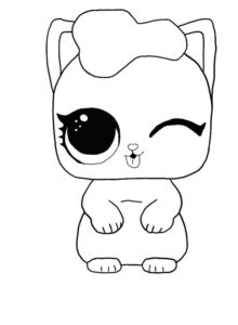 LOL surprise winter disco coloring pages THE KITTEN