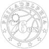 Philadelphia 76ers logo coloring page black and white