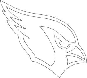Arizona Cardinals logo kleurplaat zwart-wit