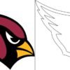 Arizona Cardinals logo kleurplaat