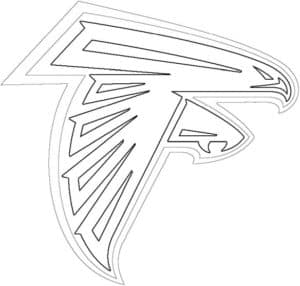 Atlanta Falcons logo kleurplaat zwart-wit