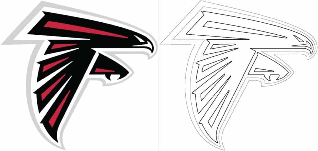 Atlanta Falcons logo coloring page