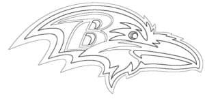 Baltimore Ravens logo coloring page black and white