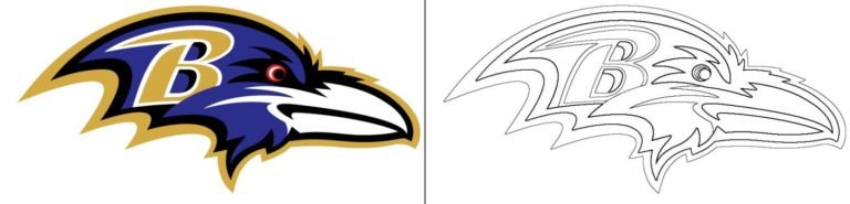 Baltimore Ravens Logo With A Sample Coloring Page Free Coloring Pages