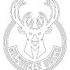 Milwaukee Bucks logo coloring page black and white