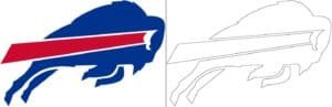 Buffalo Bills logo coloring page