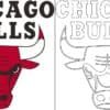 Coloriage Logo avec un échantillon des Chicago Bulls