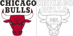 Chicago Bulls logo kleurplaat