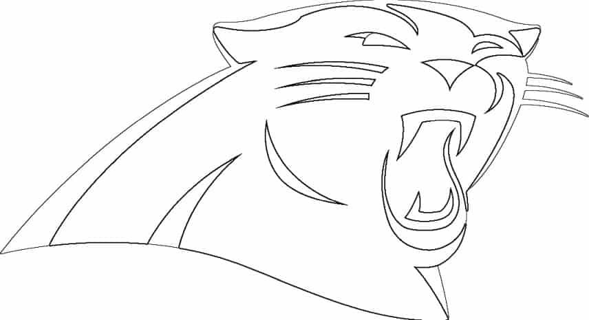 Carolina Panthers logo coloring page black and white