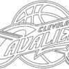 Cleveland Cavaliers logo coloring page black and white
