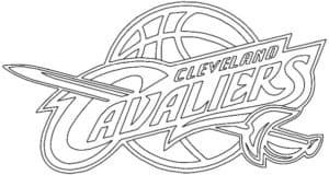 Cleveland Cavaliers logo coloring page black and white