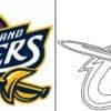 Coloriage Logo avec un échantillon des Cleveland Cavaliers