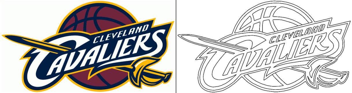 Cleveland Cavaliers logo coloring page
