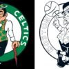 Boston Celtics logo coloring page