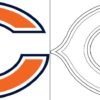 Chicago Bears logo coloring page