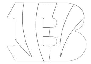 Cincinnati Bengals logo coloring page black and white