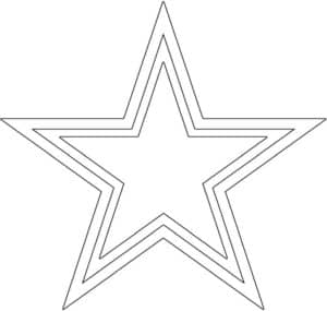 Dallas Cowboys logo coloring page black and white