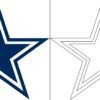 Coloriage Logo avec un échantillon de Dallas Cowboys