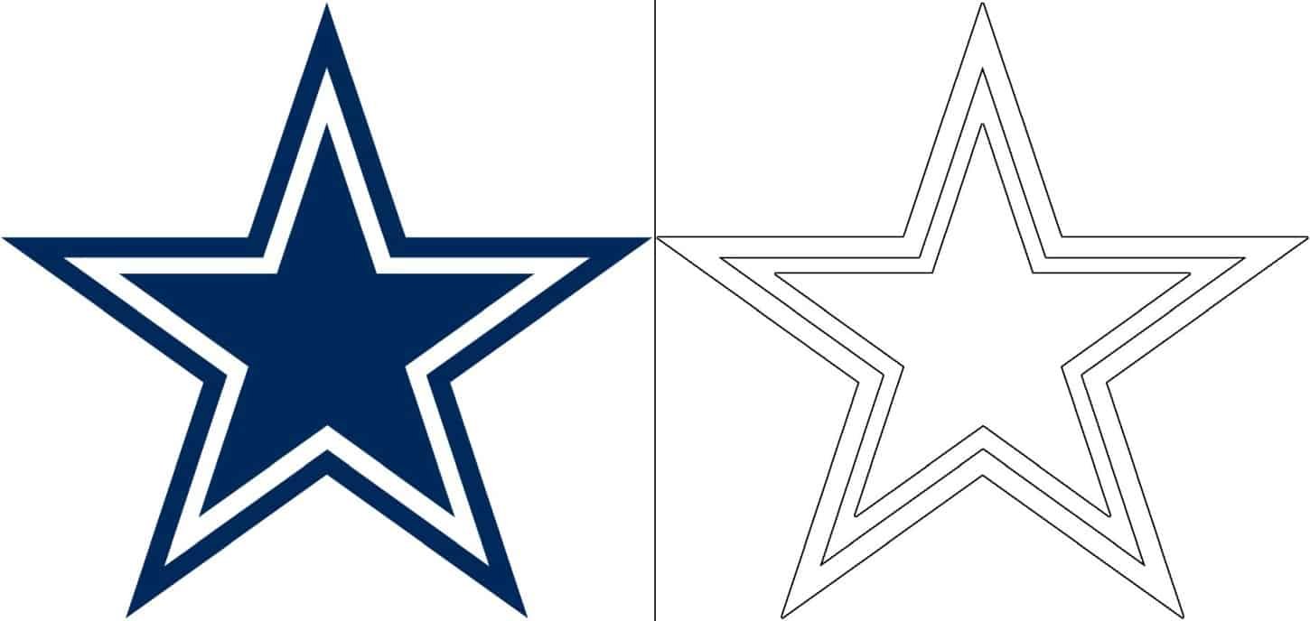 Dallas Cowboys logo kleurplaat