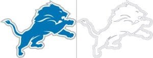 Coloriage Logo avec un échantillon du Detroit Lions