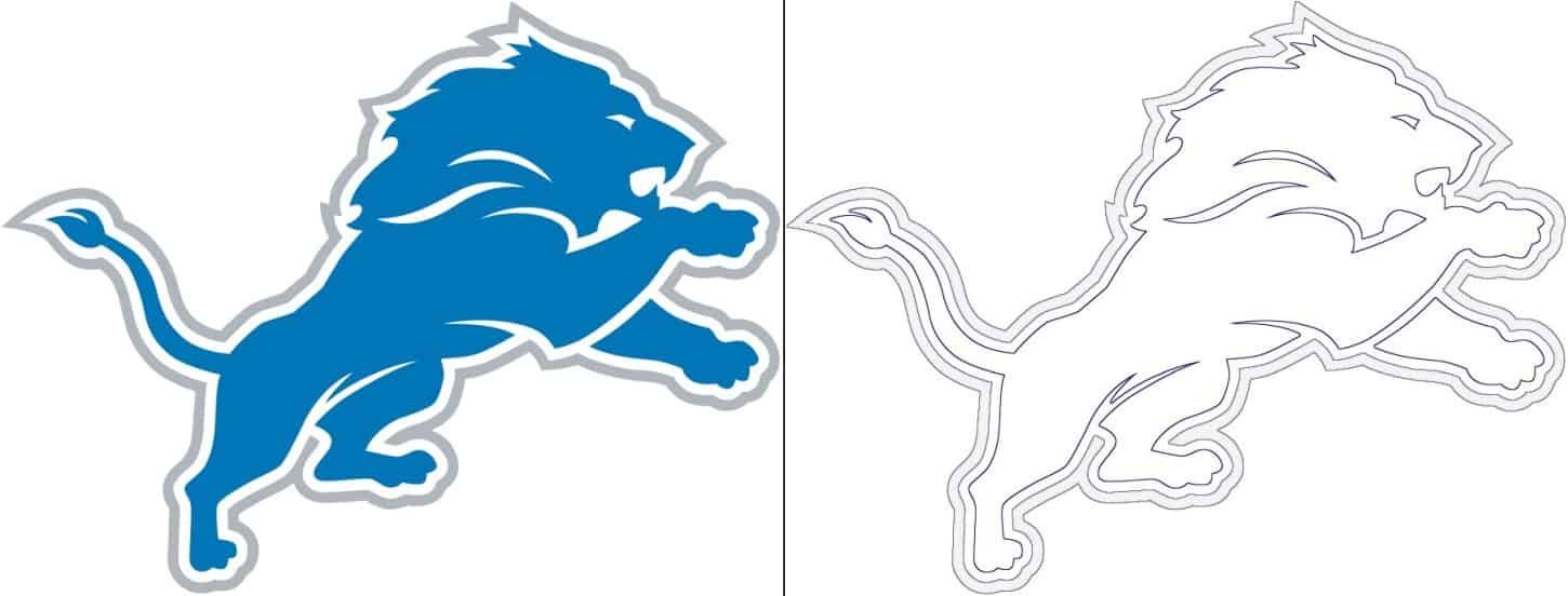 Detroit Lions logo kleurplaat