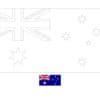Australia flag coloring page with a sample