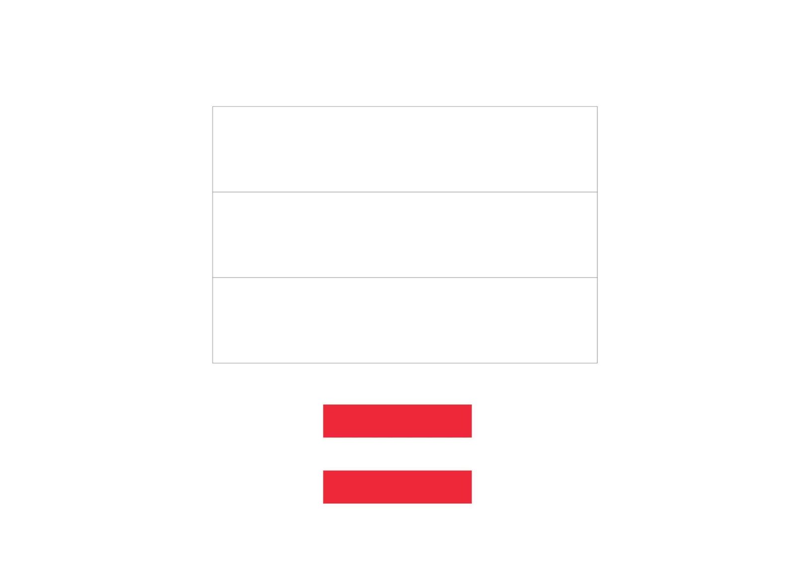 Oostenrijk vlag kleurplaat met een voorbeeld