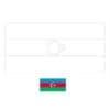 Azerbaijan flag coloring page with a sample
