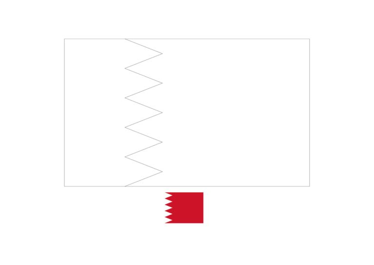 Flag of Bahrain coloring page - Free coloring sheets - coloring1.com