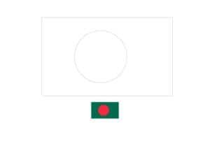 Bangladesh vlag kleurplaat met een voorbeeld