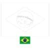 Braziliaanse vlag kleurplaat