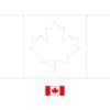 Canada vlag kleurplaat om uit te printen
