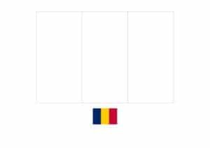 Tsjaad vlag kleurplaat met een voorbeeld