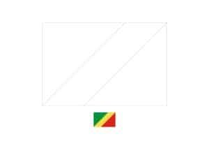 Congo Brazzaville vlag kleurplaat met een voorbeeld