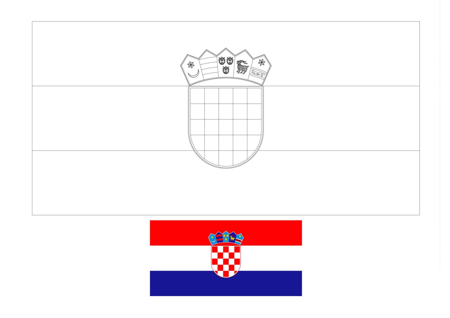Kroatien Flagge Malvorlage - vrogue.co