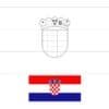 Croatia flag coloring page with a sample