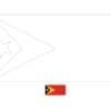 Oost-Timor vlag kleurplaat met een voorbeeld