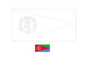 Eritrea flag coloring page with a sample