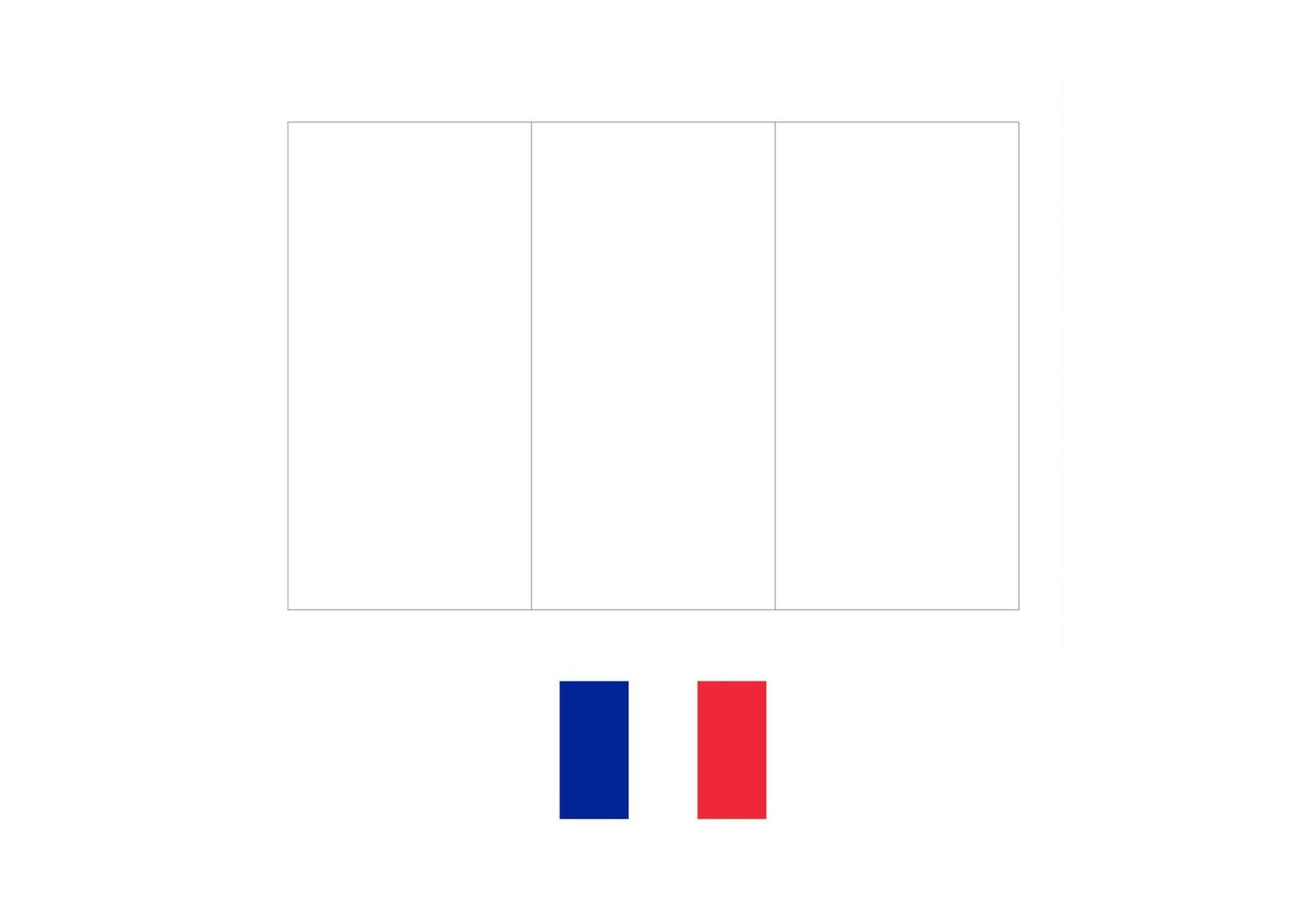 Frankrijk vlag kleurplaat om af te drukken voor kinderen