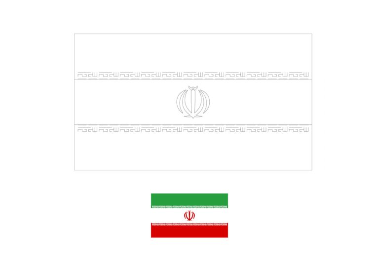 Flag of Iran coloring page - Free coloring sheets - coloring1.com