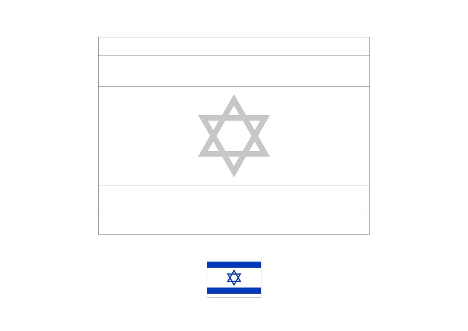 Flag of Israel coloring page Free coloring sheets