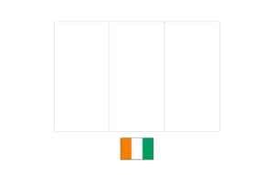 Ivory Coast flag coloring page with a sample