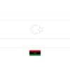 Libië vlag kleurplaat om te printen