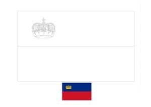 Liechtensteinse vlag kleurplaat om te printen